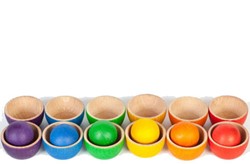 Grapat Holzspielzeug Schälchen & Bälle Set - Lernspielzeug