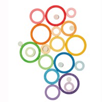 Grapat Holzringe Spielzeug Regenbogen Set 24 Stück pädagogisch-3