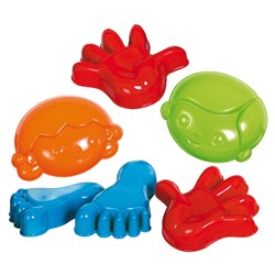 Gowi Sandformen Spielzeug Set - bunte Strandformen für Kinder