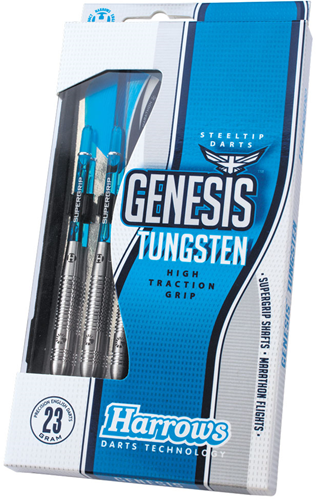 Harrows Darts Genesis Tungsten - 23g Steeldartpfeile grau