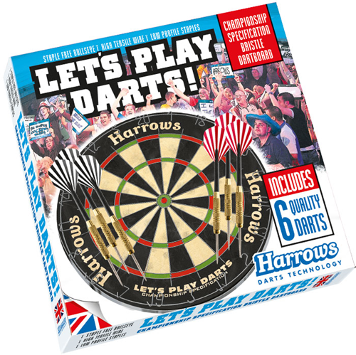 Harrows Lets Play Darts Bristle Board Game -  -
