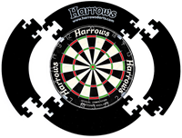 Harrows 4 Piece Dartboard Surround - Black -