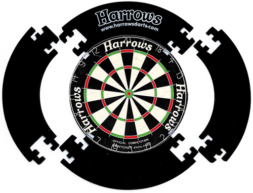 Harrows 4 Piece Dartboard Surround - Black -