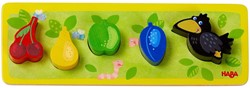 HABA 306084 - Holzpuzzle Obstgarten, Rahmenpuzzle ab 12 Monate, made in Germany