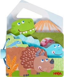 Haba Holz-Babybuch Dinosaurier - Lernspielzeug für Babys und Kleinkinder