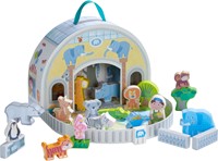 Haba Spielset Zoo - Holzspielzeug mit Tierfiguren für Kinder