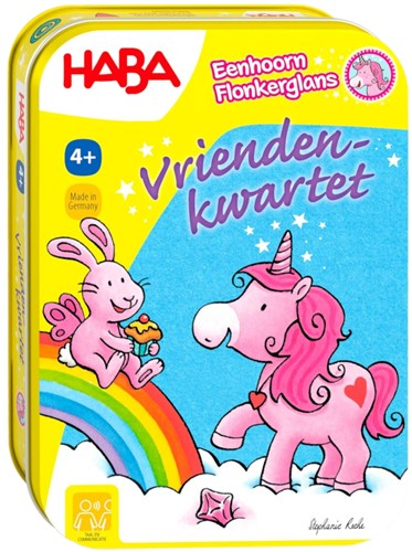 HABA-Minispiel Einhorn Glitzernde Glasfreunde Quartett