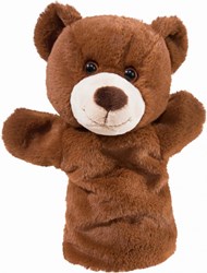 Heunec Plüsch Handpuppe - brauner Bär - 25 cm - Puppentheater Spielzeug
