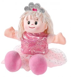 Heunec Handpuppe Prinzessin Plüschpuppe 30cm rosa Lernspielzeug