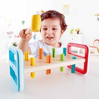 Hape Holz Regenbogen Klopfbank Lernspielzeug für Kleinkinder-2