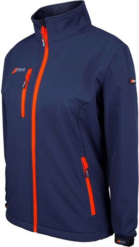 Grays Hockeybekleidung Softshell Jacke Mädchen Dunkelblau Größe 152 wasserabweisend