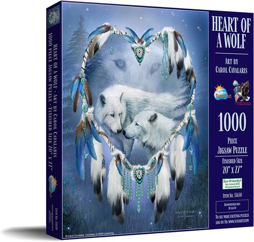 SunsOut Puzzle Heart of a Wolf - 1000 Teile Jigsaw Puzzle-2