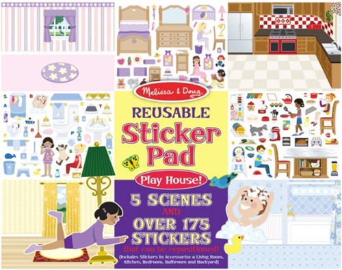 Melissa & Doug Wiederbenutzbarer Stickerblock - Spielhaus