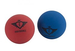 Angel Sports High Bounce Bälle Spielzeug rot und blau im Netzbeutel