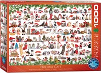 Eurographics Puzzle Weihnachtskatzen 1000 Teile - Katzenpuzzle Weihnachten-2
