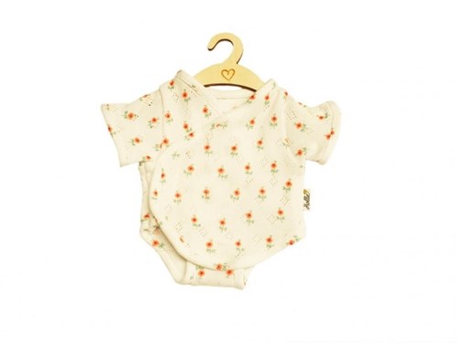 Hollie Puppenstrampler Baumwolle beige ajour für Gordi Puppen 34-36 cm-2