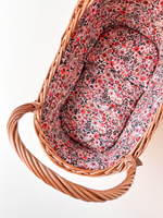Hollie Korbpuppenwagen Retro Blumen mit Verdeck - Spielzeug-3