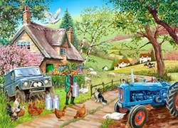 House of Puzzles Puzzle Farm Fresh 500 Teile rustikales Landschaftsmotiv