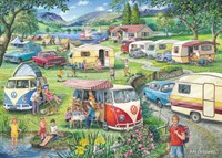 House of Puzzles Puzzle Happy Holidays 1000 Teile rustikale Landschaft