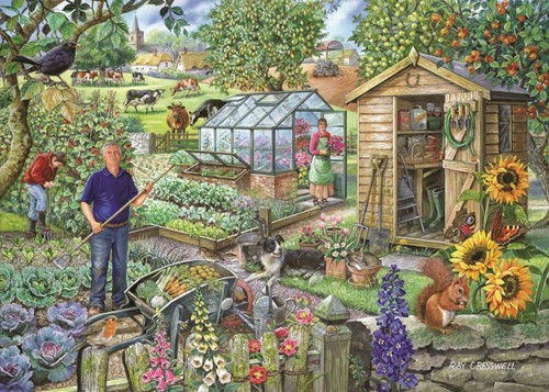 House of Puzzles XXL Teile - Im Schrebergarten - 500 Teile