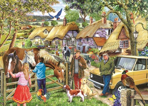 House of Puzzles XXL Teile - Pferde & Hunde - 500 Teile