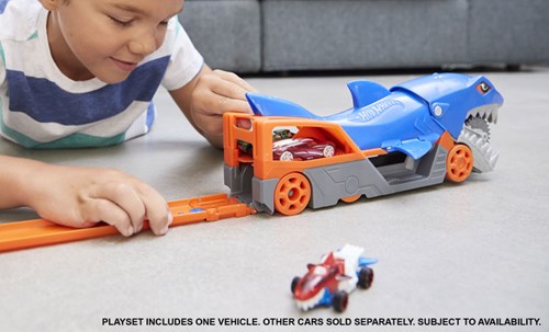 Hot Wheels Spielzeug Hai Transporter mit Auto und Aufbewahrungsfunktion-3