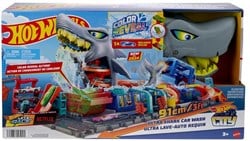 Hot Wheels Spielzeug Ultra Shark Car Wash - Autowaschanlage mit Auto