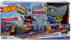 Hot Wheels Spielzeug Ultra Shark Car Wash - Autowaschanlage mit Auto