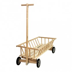 Micki Holz Bollerwagen Spielzeug - bunter Holzwagen