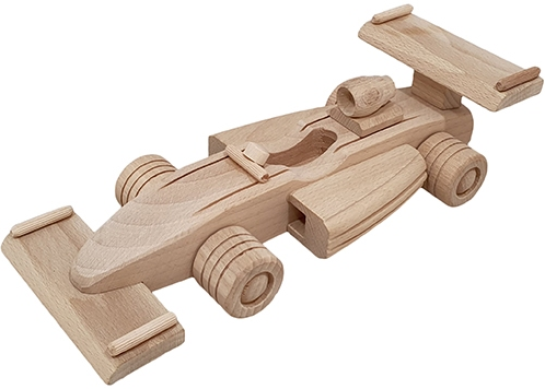Hobbygruppe Formel-1-Rennwagen aus Holz 27x10,7x7,5 cm
