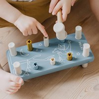Micki Holz Hammerbank - Spielzeug für Kleinkinder blau-3