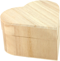 Playwood Holz Aufbewahrungsbox Herzform 10cm Dekoration