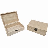Hobbygroep rechteckige Holz-Aufbewahrungsbox Pauwlonia ohne Fächer 17x12x6 cm