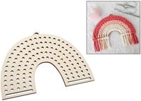 Hobbygruppe Makramee Regenbogen aus Holz 25x17,6 cm 2 Stück