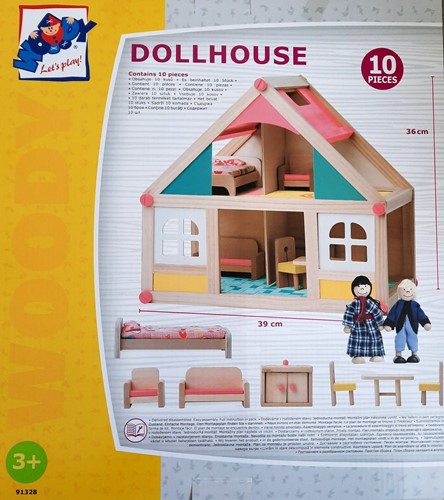 Puppenhaus aus Holz mit Zubehör. 91328