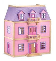 Melissa & Doug Mehrstöckiges Hölzernes Puppenhaus