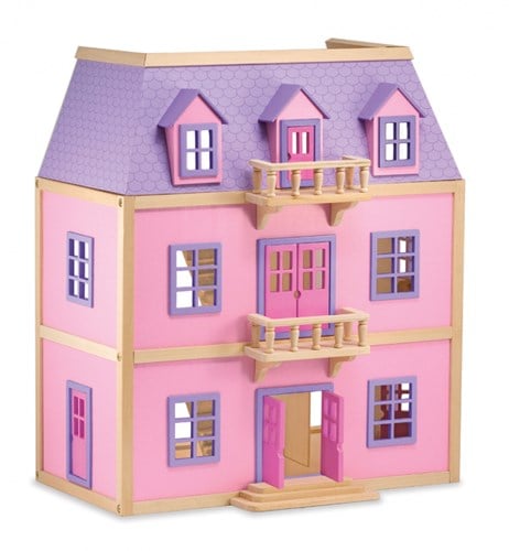 Melissa & Doug Mehrstöckiges Hölzernes Puppenhaus