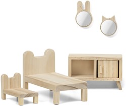 Lundby Houten poppenhuismeubels DIY - slaapkamer