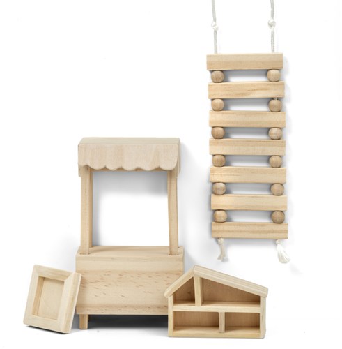 Lundby Holz Puppenhausmöbel DIY Spielset - kreatives Spielzeug-2