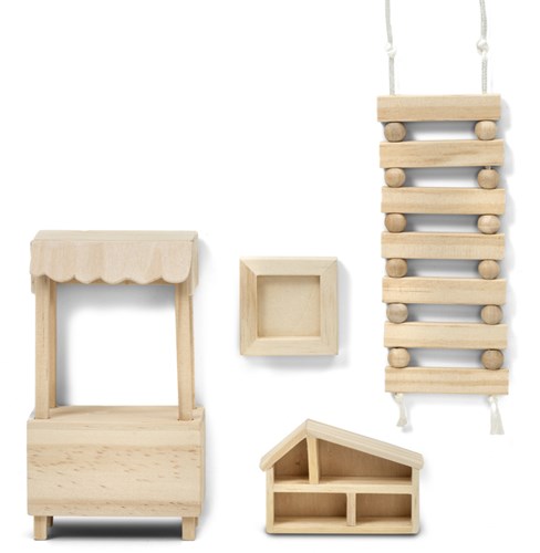 Lundby Holz Puppenhausmöbel DIY Spielset - kreatives Spielzeug