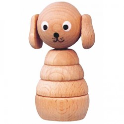 Miva Houten stapelring hond (naturel)