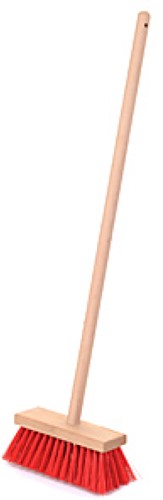 Klein Houten straatbezem (77cm)