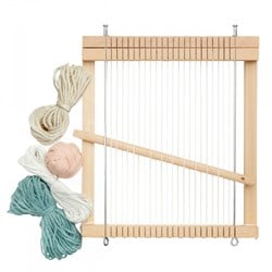 Micki Houten weefraam (groene garen)