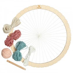 Micki Holz Webrahmen - kreatives Spielzeug rund 30cm für Kinder