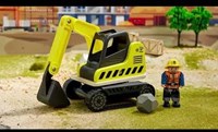 Hape Bagger Spielzeug Dig 'n Dump - Baufahrzeug gelb-3