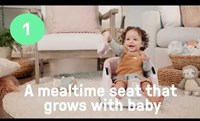 Ingenuity Baby Sitz 2-in-1 Sitzerhöhung Peony weiß rosa komfortabel-3