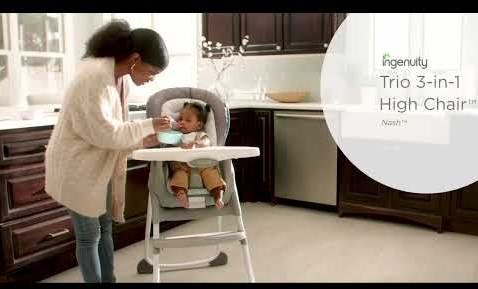 Ingenuity Hochstuhl 3-in-1 Trio Kinderstuhl grau Baby Kleinkindstuhl-3