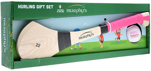 Murphy's Hurley Geschenkset Hurling Schläger Junior Pink 20 Zoll