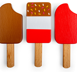 BigJigs Holzspielzeug Eiscreme Set - Lernspielzeug für Kinder