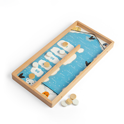 BigJigs Holz Ice Puck Game - Lernspiel für Kinder mit Tieren